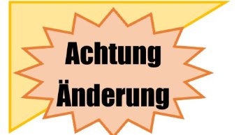Achtung Änderung