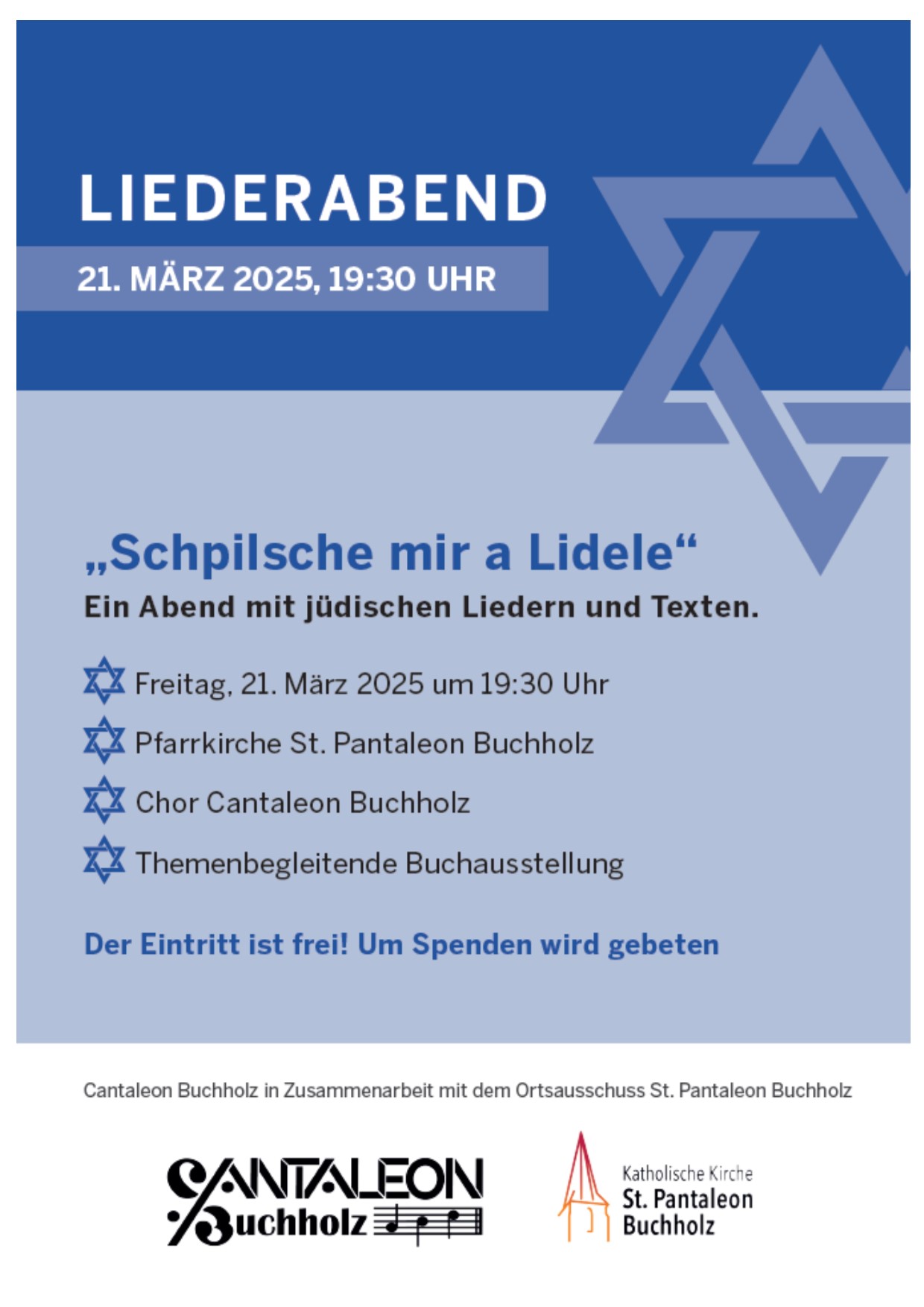 Plakat jüdischer Abend