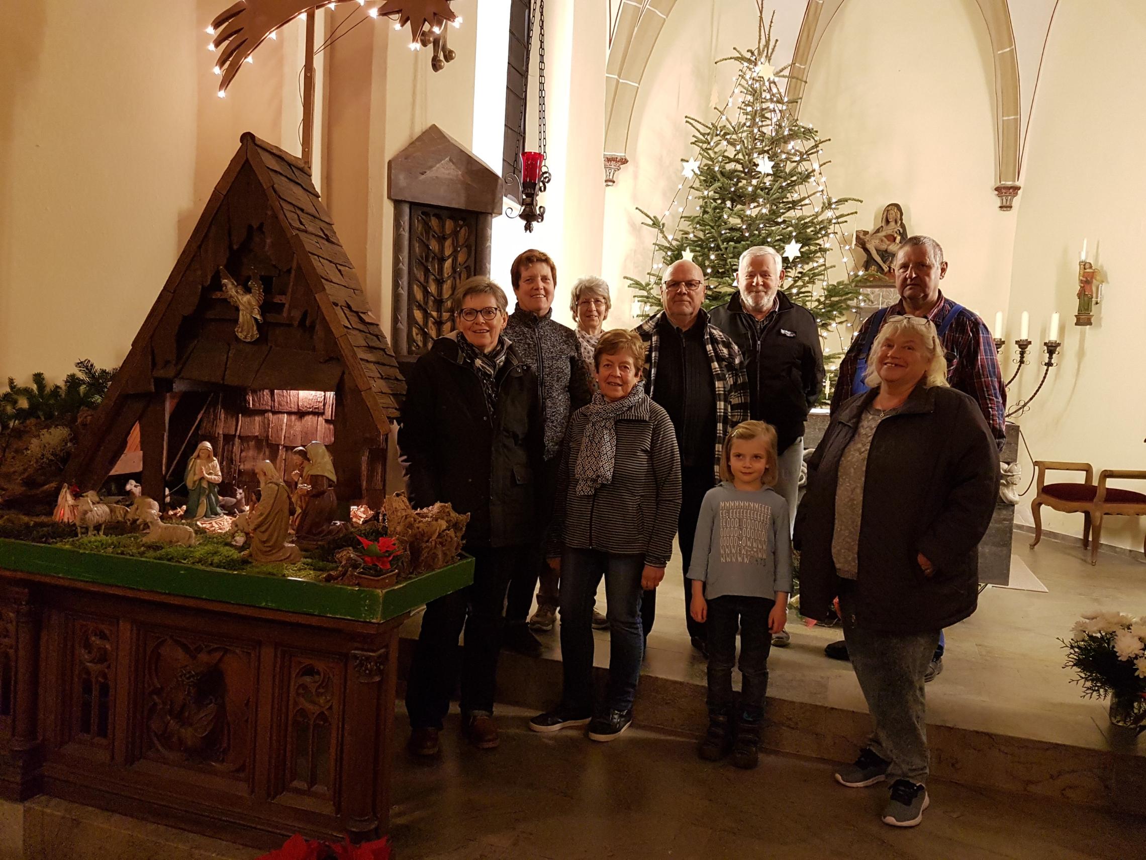 Team Krippenaufbau Niedermühlen 2019