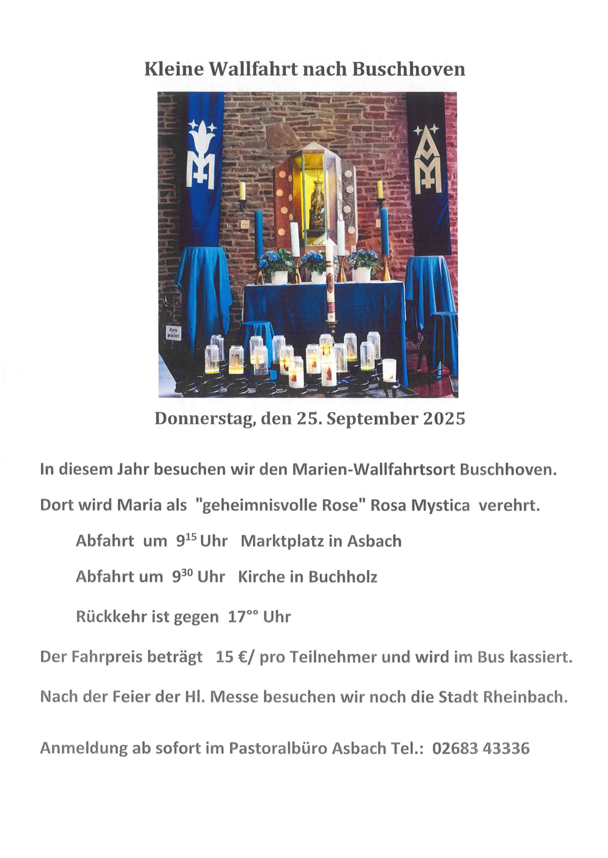 kleine Wallfahrt nach Buschhoven